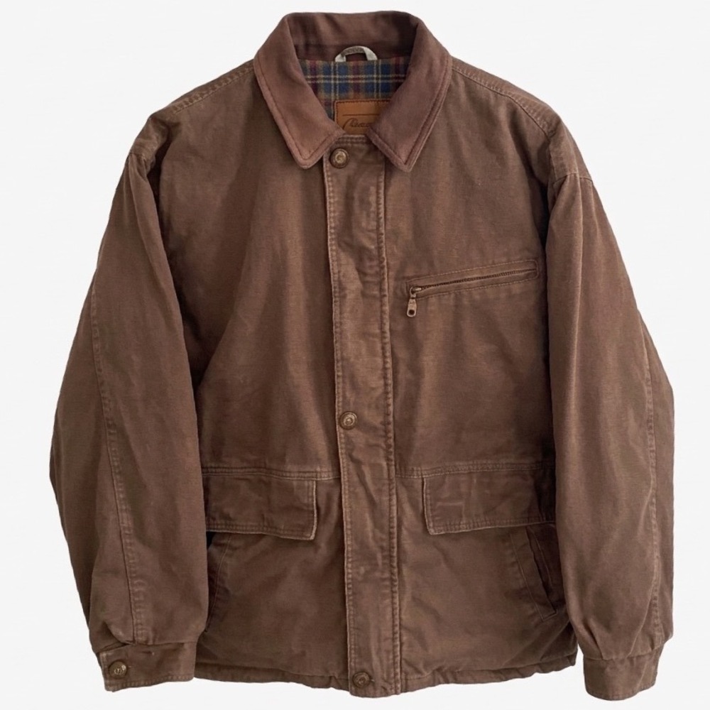 Vintage Aberdeen Canvas Barn Jacket Mens M Brown Workwear Chore Field Barn Coat